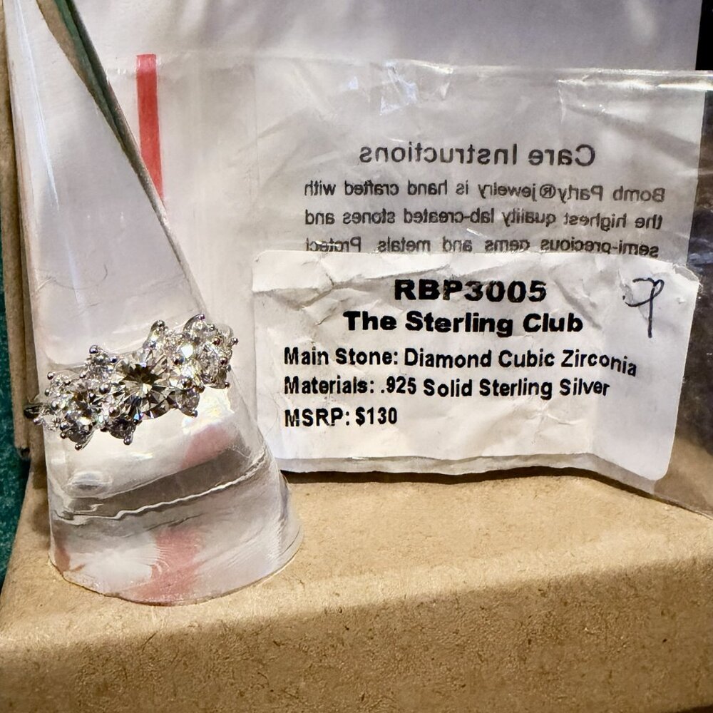 Bomb Party Ring RBP 3005 The Sterling Club Size 9 - Picture 3 of 3